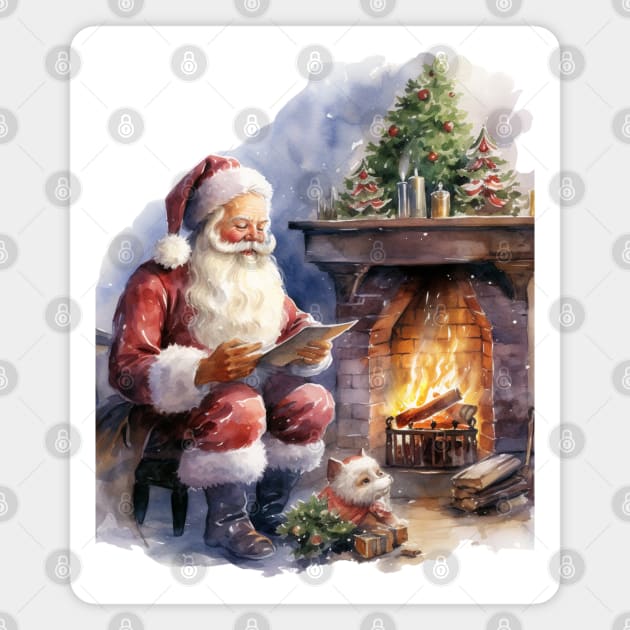 Santa Claus Christmas Morning Magnet by tfortwo